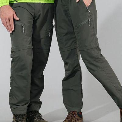 Açık Spor Pantolon Erkekler Kadınlar Için Rahat Düz Renk Çabuk kuruyan Çıkarılabilir Pantolon Yürüyüş Kamp Için