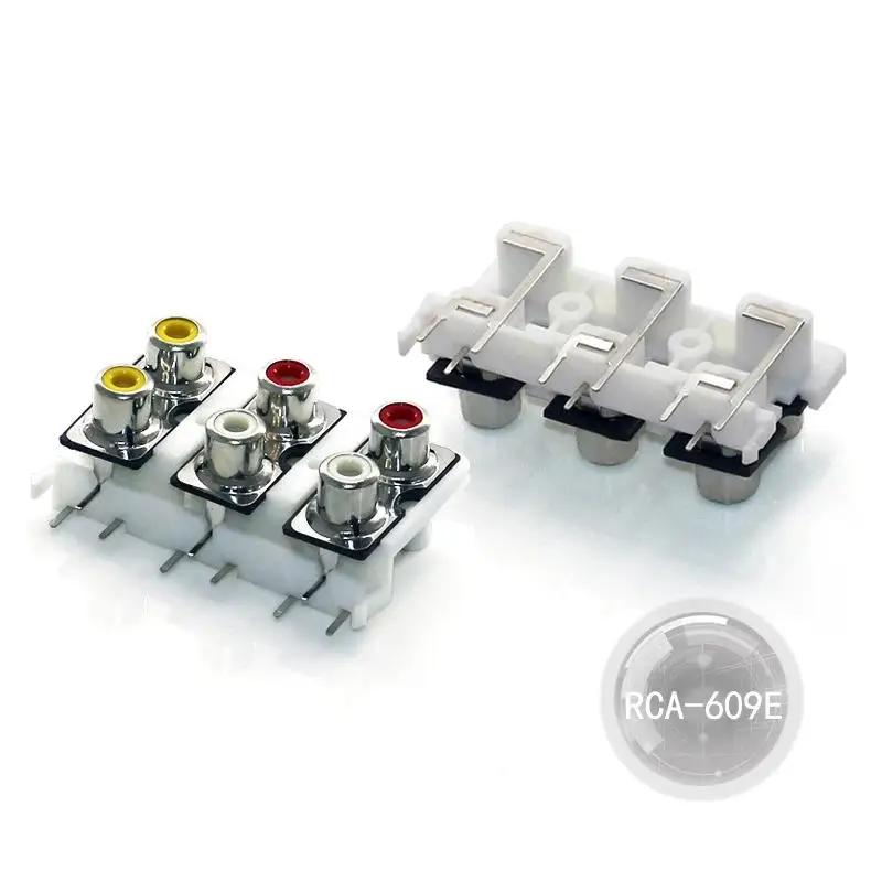 Exclusive 1Pc Female Audio Jack with Gold Connector, 2/4/6Holes Stereo Input, AV Socket Perfectly Sealed at 90/180 Degrees.