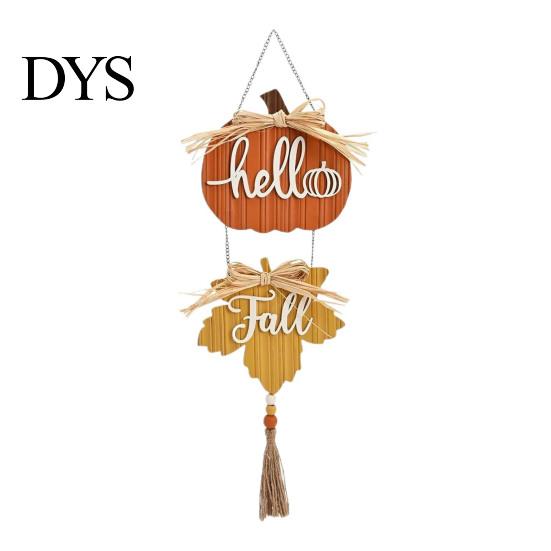 Innen Außen Herbst Dekoration Hallo Herbst Holzschild zum Aufhängen, Kürbis Ahornblatt Türhänger mit Quaste, Herbst Thanksgiving Wanddeko, Bauernhaus
