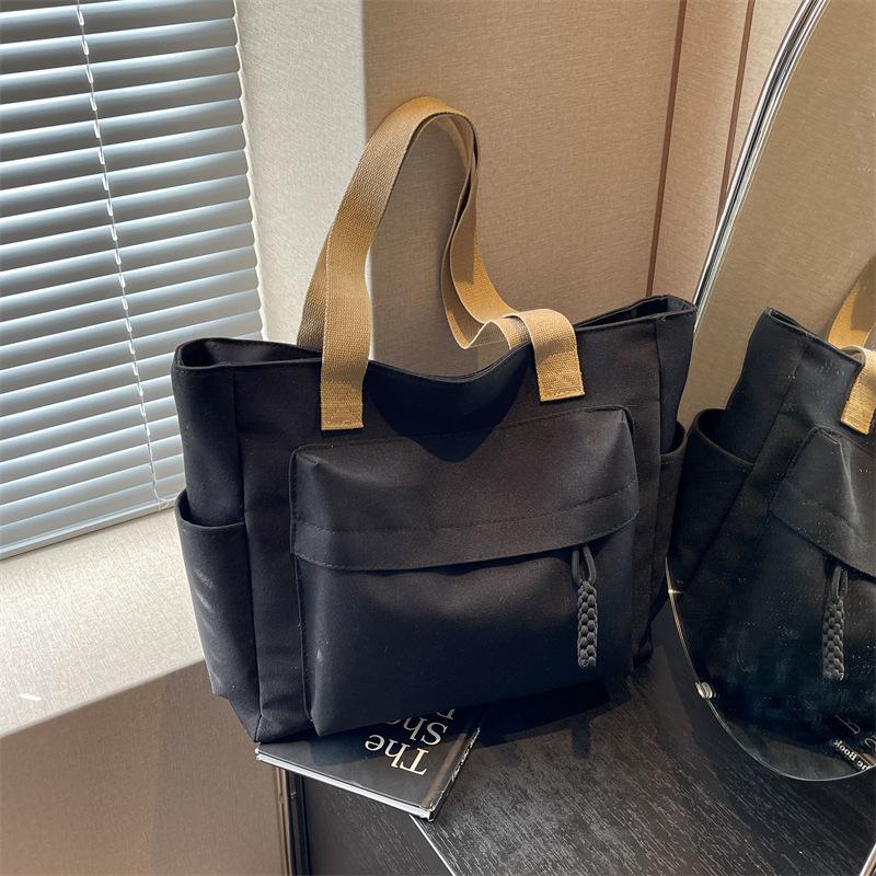 Canvas Bag Women's Shoulder Bag Large Capacity Commuter Tote Bag