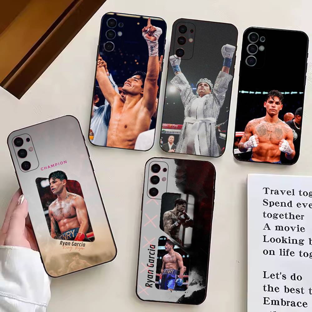 R-Ryan Garcia Boxing Star Phone Case Black Silicone Soft For Samsung S25,S24,S21,S22,S23,S30,Ultra,S20,Plus,Fe,Lite