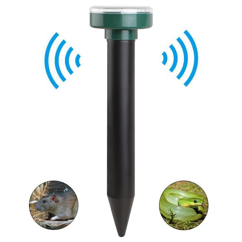 Ultrasonic Solar Mouse Repeller - Outdoor Intelligent Rat Exterminator with New Black Technology