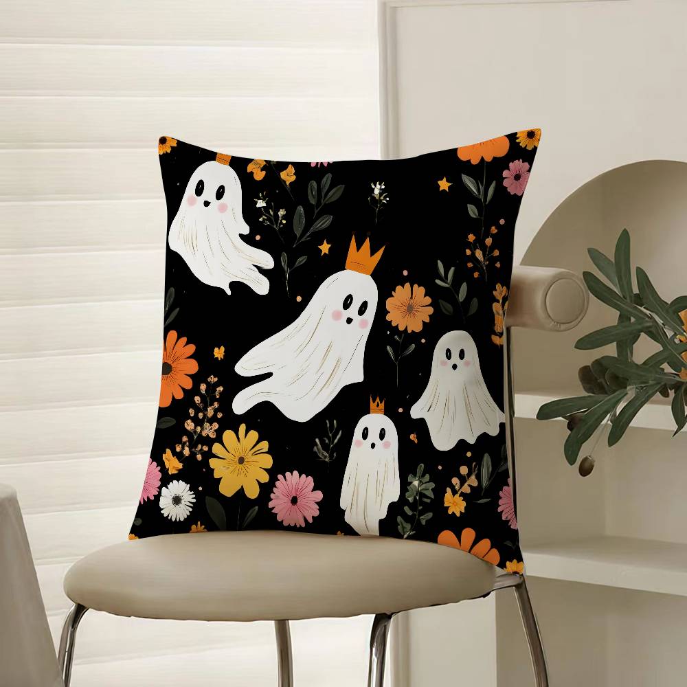 Childrens Trick Oral Happy Patterns Pillow Case Comfort Sofa Bed Silky elegant Invisible zipper Decorative cushion cover