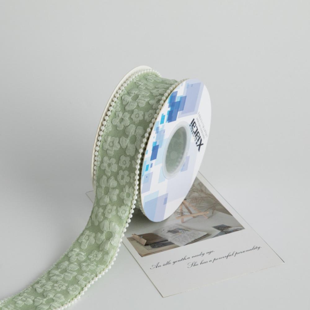 5Yard 4cm Flower Trim Ribbon Lace Embroidery Photo Props Gift Wrapping Ribbon DIY Dopamine Applique Sewing Craft