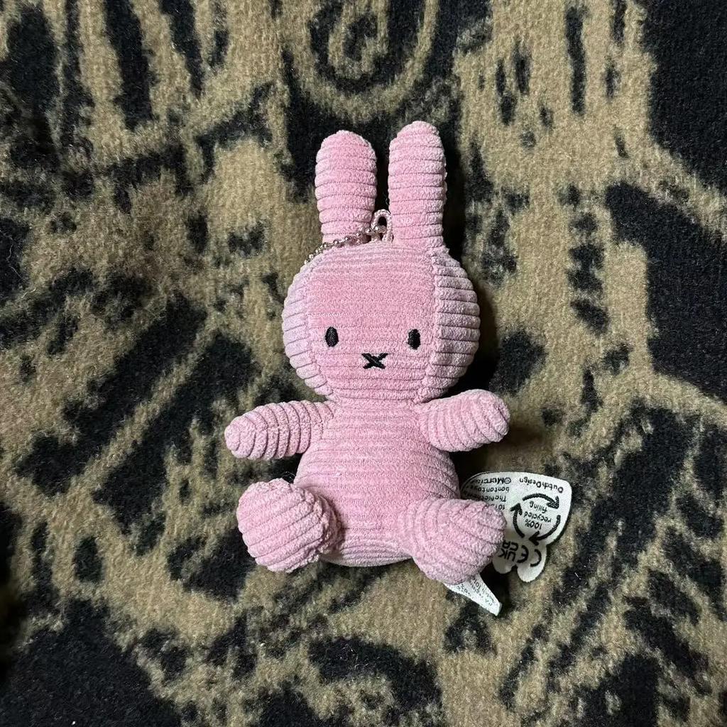 Kawaii Miffy Keychain Miffy Rabbit Doll Pendant Corduroy Little Rabbit Keychain Plush Cute Rabbit Figurine