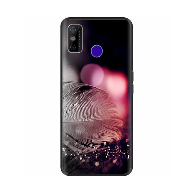 Pentru Tecno Spark 6 Go Husă pentru telefon Husa din silicon moale de desene animate pentru Tecno Spark 6 Go Spark6 Go Negru Tpu Bara de protecție drăguță de desene animate