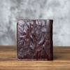 NZPJ Retro Genuine Leather Men's Wallet Natural Top Layer Cowhide Wallet Vertical Women's Wallet Bank Card Bag