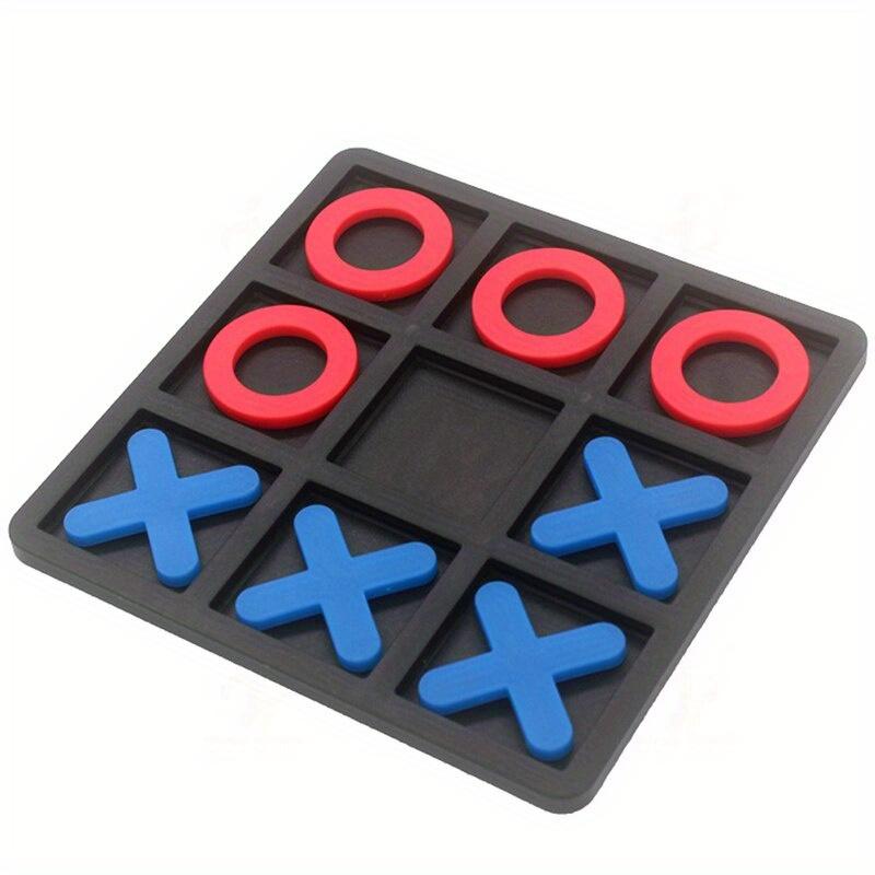Classic Noughts And Crosses Kids Children Board Games Indoor Playing Tic-tac-toe Noughts  Interactive Puzzle Toy