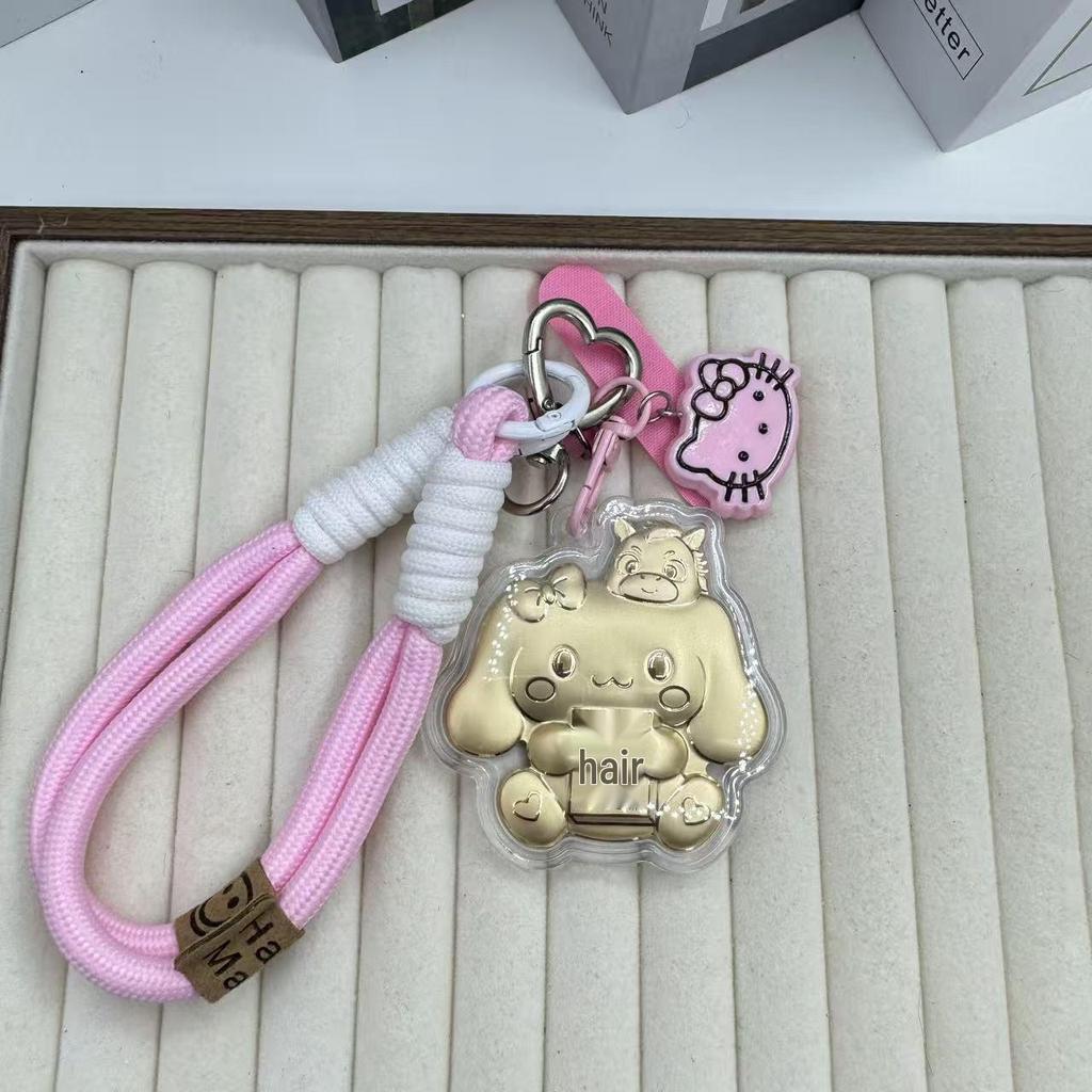 Cinnamoroll 999 Fine Gold Cartoon Phone Charm Keychain