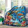 Sea Turtles Customize Your Name Blanket Warm Comfortable And Soft Blankets Are Suitable For Home Chairs Office Sofas Sofas Office Camping And Gifts
