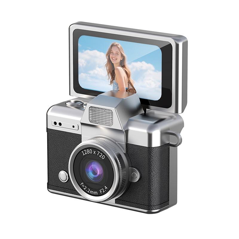 Retro Flip Screen Digital Card Camera for Students and Travelers