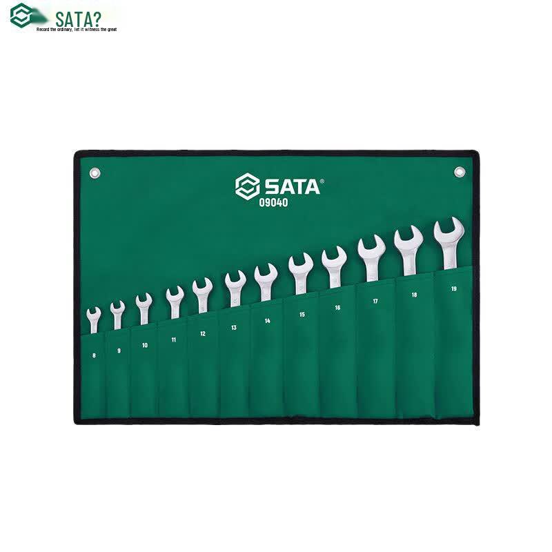 SATA 12-Piece Fully Polished Ratchet Combination Wrench Set