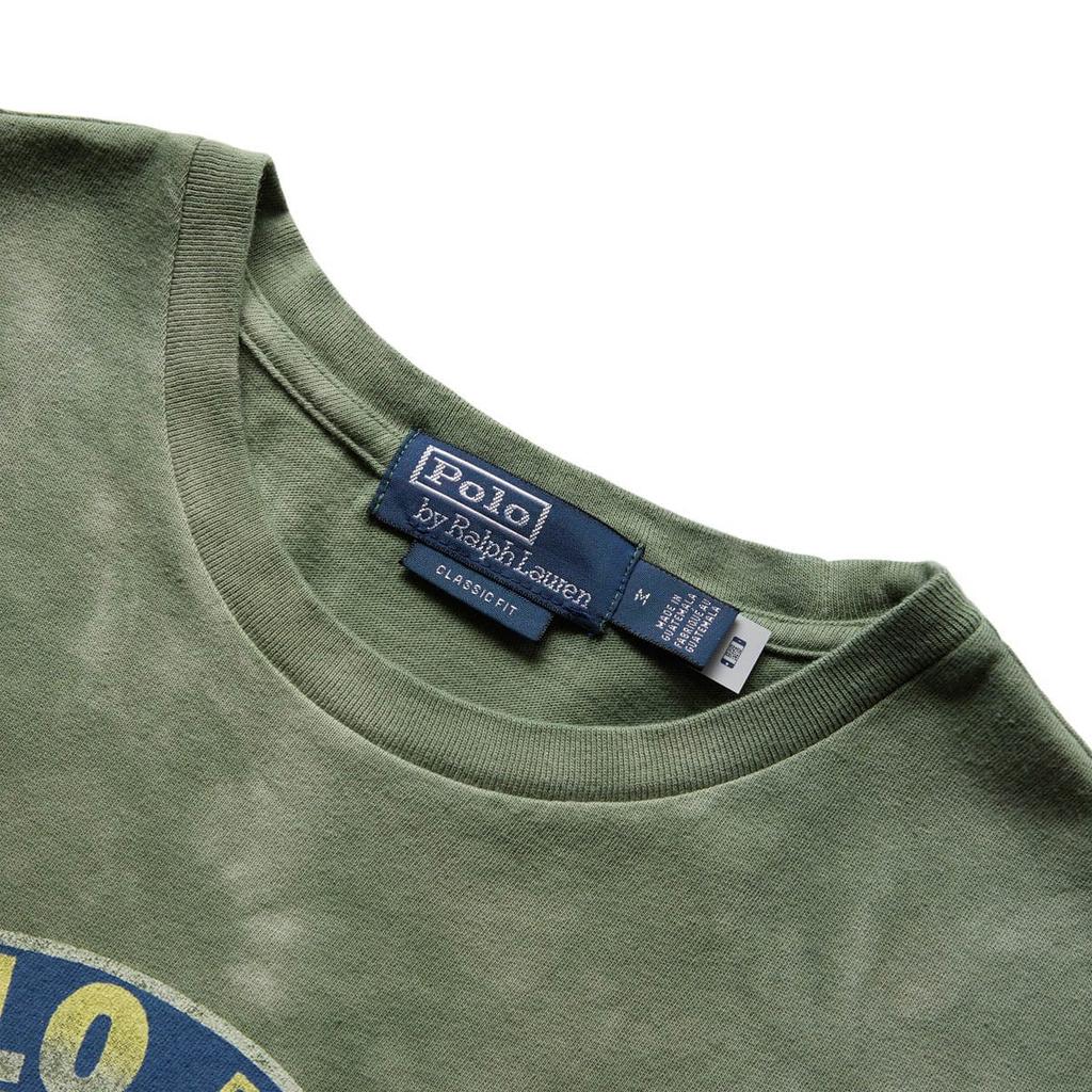 Polo Ralph Lauren Logo Print Camouflage Crew Neck Short Sleeve T-Shirt Men Tops Green 710904483-001