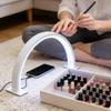 1pcs White/Pink LED Nail Lamp Office Fill Light Portable LED Beauty Lamp Half Moon U-shaped Nail Lamp Nail Assistive Equipment
