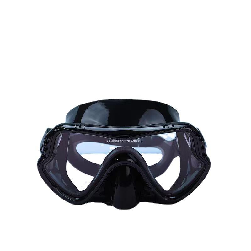 Diving goggles large frame silicone mask breathing tube set