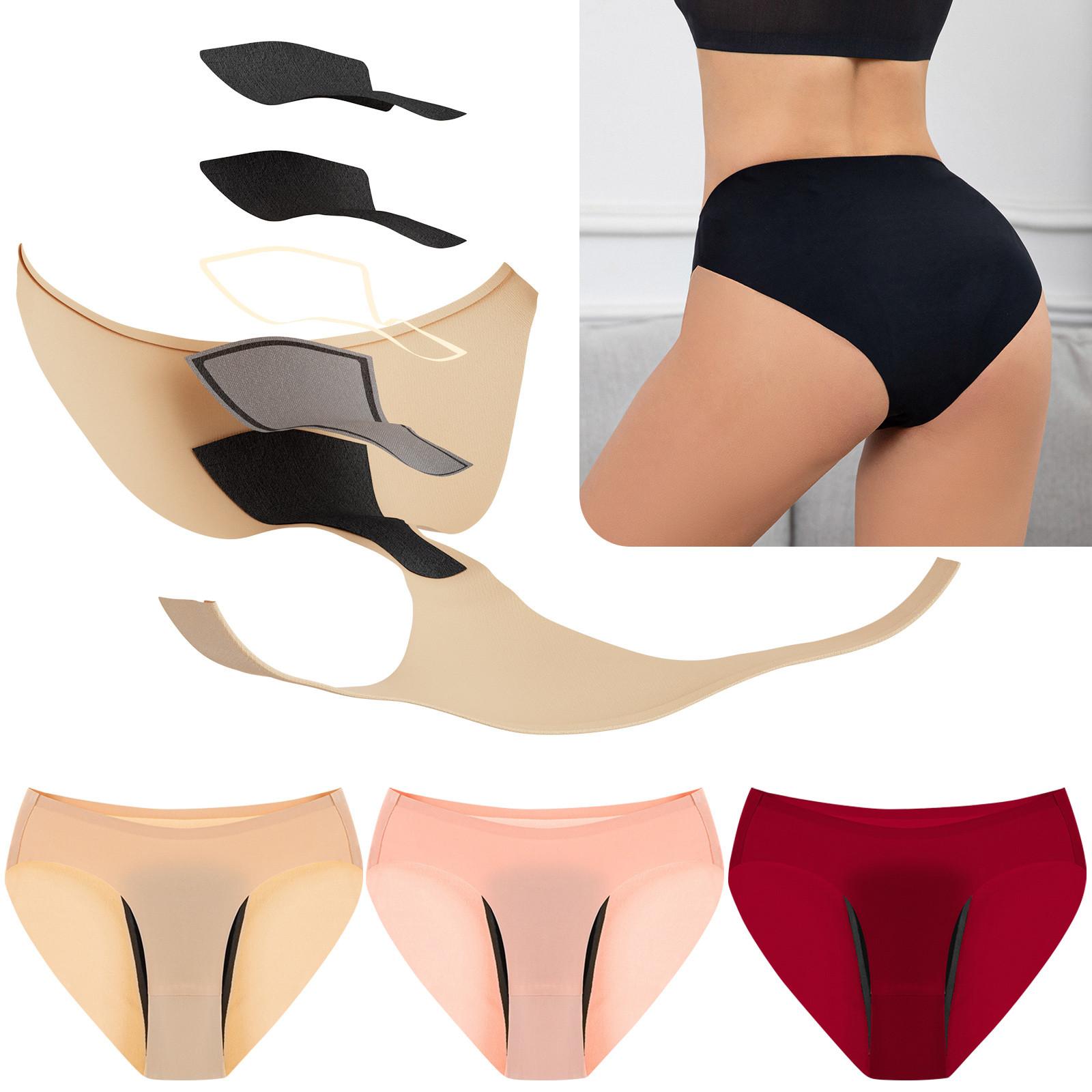 

Большие размеры для женщин, впитывающие водонепроницаемые жидкие трусики с низкой талией, треугольные физиологические трусики, 3 шт. XL винный