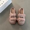 Design Sense Versatile Single Shoes Bow Thick-soled Bag Head Half Slippers Women's Summer Fashion Solid Color Suede Lazy Slippers