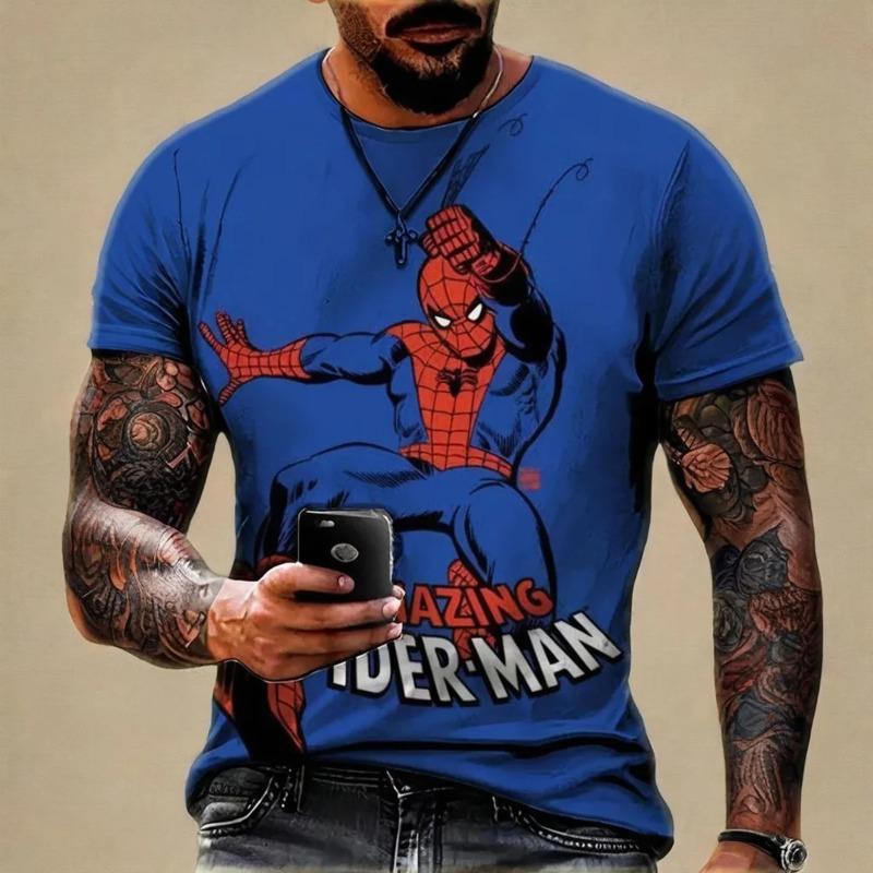 Men's Halloween Sports T-shirt 3D Neutral Skull Print Round Neck Short Sleeved Casual, Comfortable and Fashionable Top