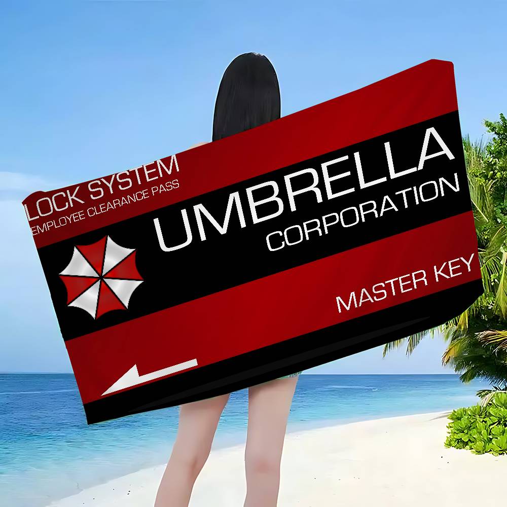 Horror Movie U-Umbrella C-Corporation Anime Beach Swimming Towel Soft Absorbent Washcloth Children's Gifts for Travel Camping