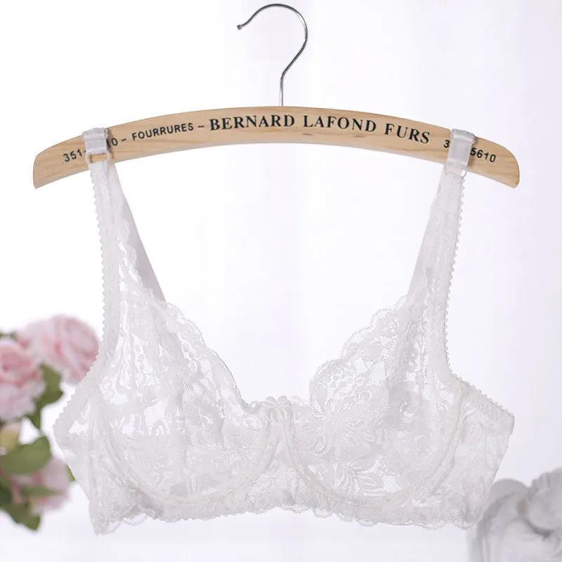 

Ультратонкое полностью прозрачное сексуальное кружевное белье без стального кольца, дышащее удобное мягкое женское нижнее белье, бюстгальтер 40C