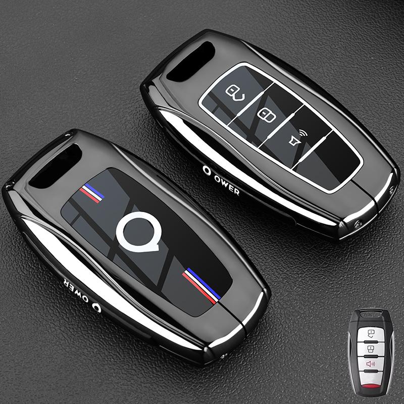

zinc alloy For Great Wall Poer GWM Ute Cannon Pao P Series Car Key Cover Case Protect Skin Holder Shell Keychain Accessories