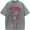 Anime Baki Hanma Baki Cool Printed Tshirt Men Manga Vintage T-shirts Washed Cotton Tee Harajuku Male Casual Oversized T Shirt