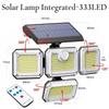 333 LED Integrated/Split Solar Powered Light Outdoor Motion Sensor Wall Lamp Adjustable Head 3300Lum Waterproof LED Flood Lights
