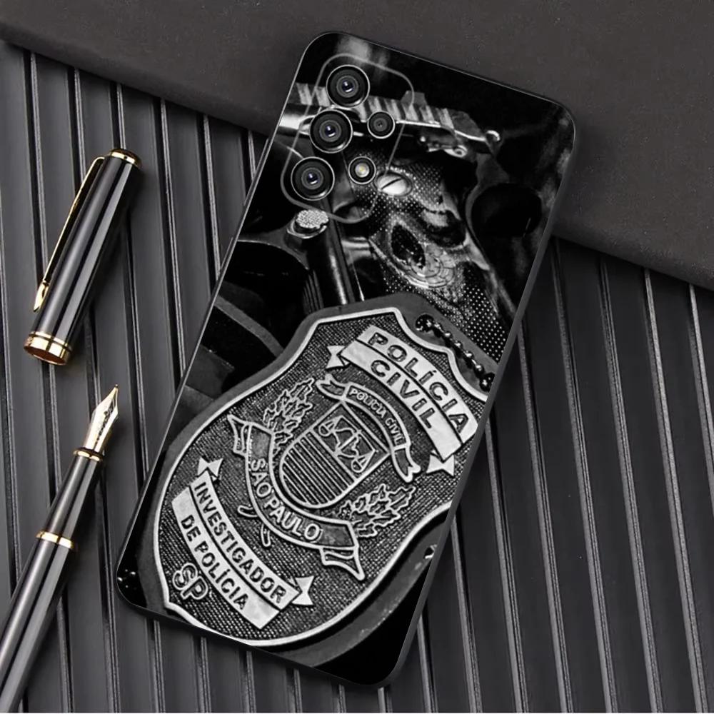 Police FBI Cool Phone Case For Samsung Galaxy A13,A21s,A22,A31,A32,A52,A53,A71,A80,A91 Soft Black Shell