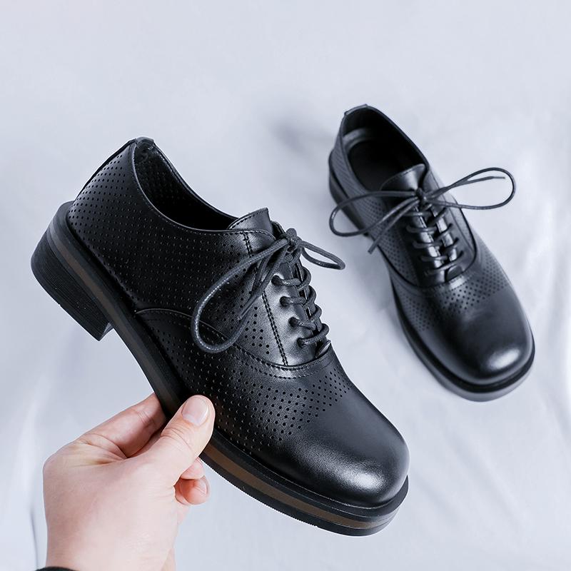 

Модная кожаная обувь для мужчин, из натуральной кожи, больших размеров, высококачественная дизайнерская формальная обувь, повседневная обувь, модная деловая 46 чёрный