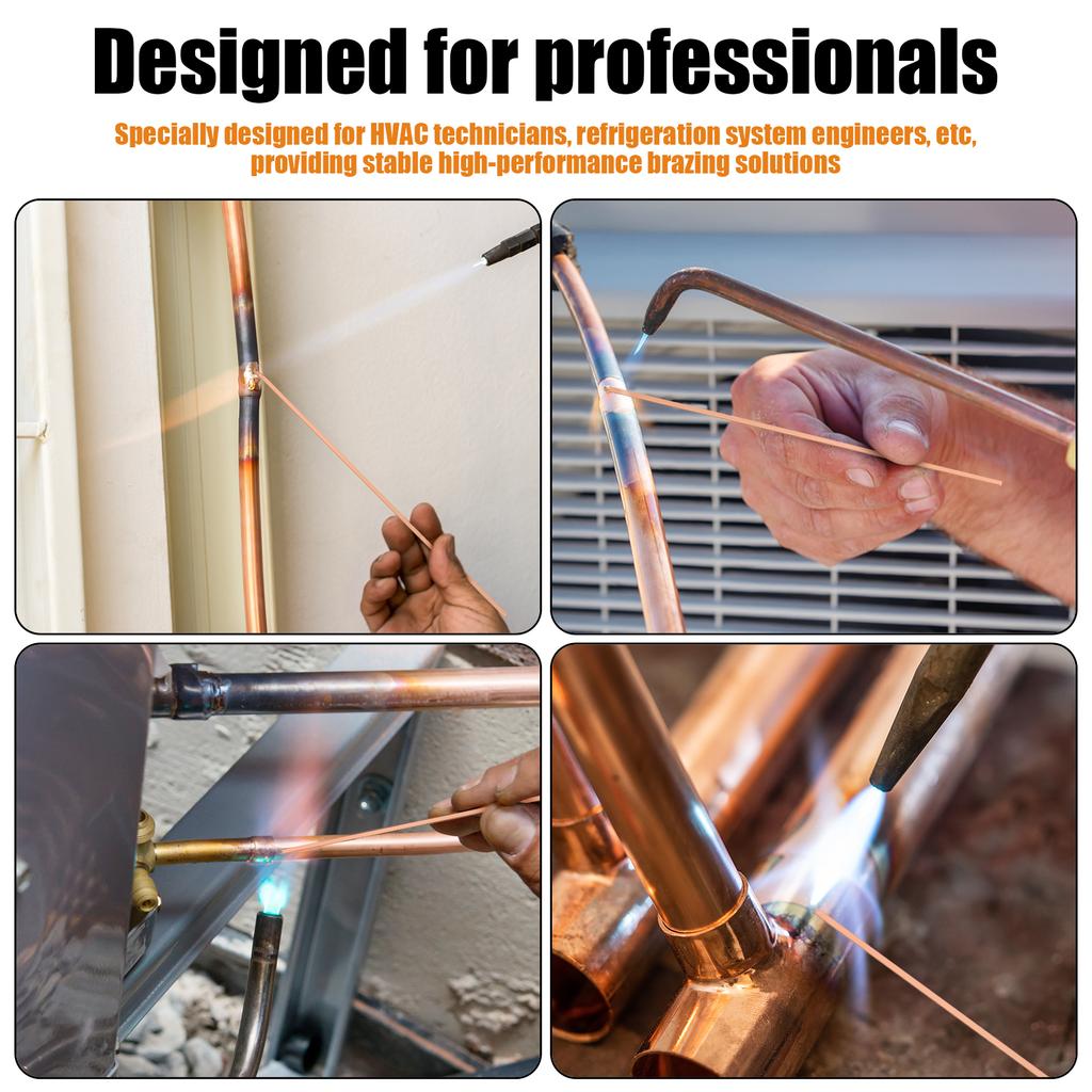 20/50Pcs Copper Brazing Rods Repair Welding Tools Flat Welding Stick BCuP-5 Brazing Rod HVAC Refrigerator Copper Welding Repair