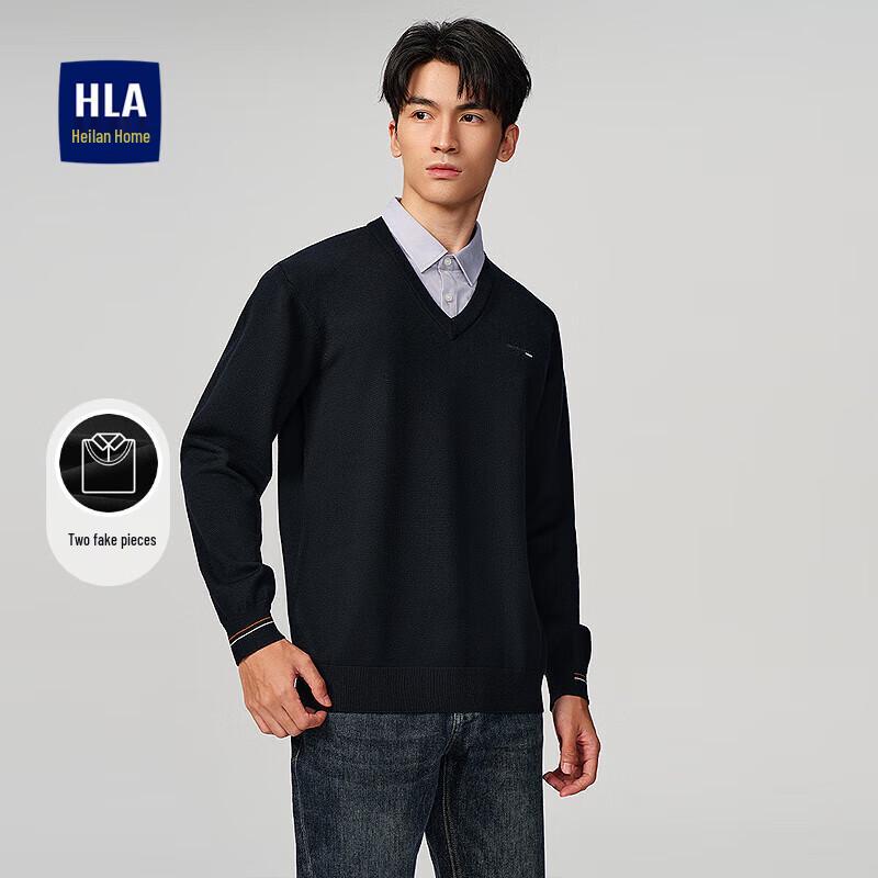 

HLA Men s Faux Two-Piece V-Neck Business Sweater 2XL