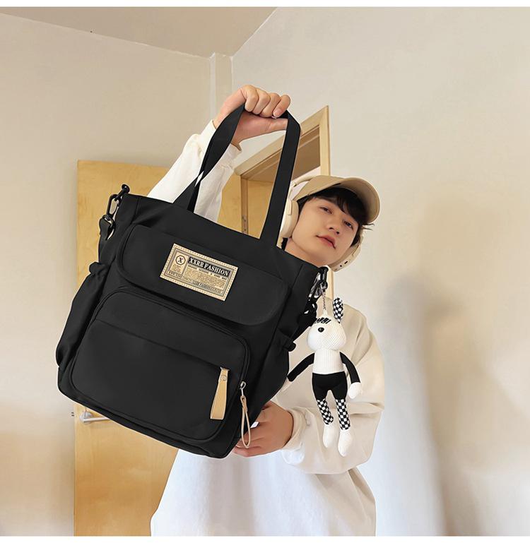 Unisex Large Capacity Messenger Bag - Korean & Japanese Style Student Commuter Shoulder Bag