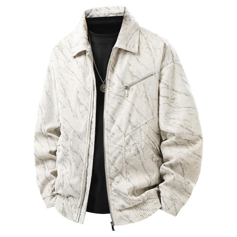 Men s Retro Corduroy Jacket - Autumn/Winter Casual Lapel Outerwear 3XL