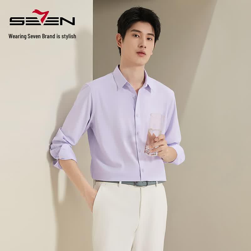 Septwolves Modal Antibacterial Long-Sleeved Business Shirt