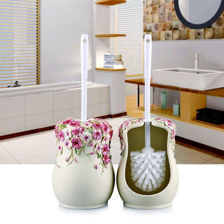 Creative Toilet Brush Set Cartoon Lotus Leaf Frog Toilet Cleaning Tool with Base Toilet Cleaning Brush