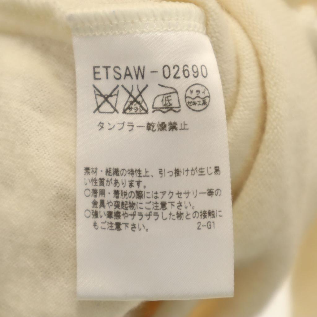 COURREGES Made In Japan Long Sleeve Race Switching Knit Cardigan 38 Ivory Women Used