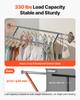 VEVOR Clothes Rack, Rolling Clothing Garment Rack with 2 Hanging Rods and Storage Basket, 150 kg Load Capacity