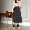 Floral A Line Midi Skirt With Splicing Polyester Fabric For Casual And Office Wear