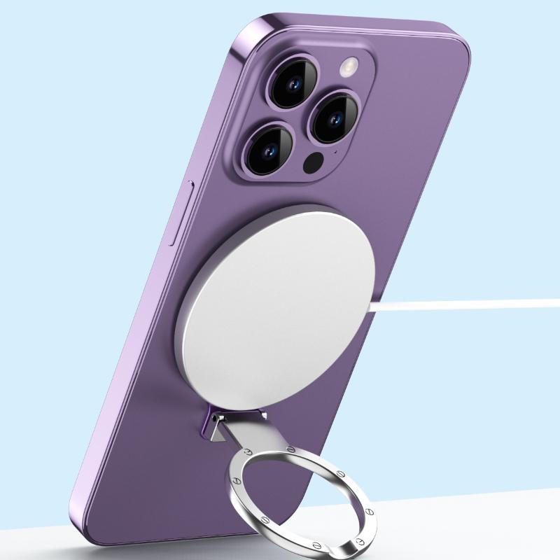 Magnetic Ring Holder For MagSafe Multi Foldable Angle Adhesive Paste Rack Support Magnet Finger Ring Car Phone Holder Grip Stand