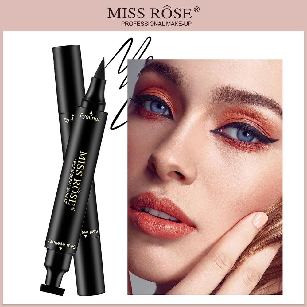 

MISS ROSE Суперпопулярная двусторонняя подводка для глаз, ультратонкая водостойкая быстросохнущая жидкая подводка для глаз, профессиональная продукция для макияжа