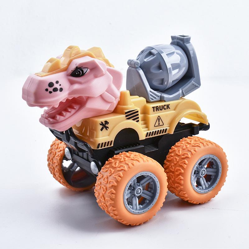 Children's Inertial Stunt Dinosaur Excavator & Dump Truck Toy Set