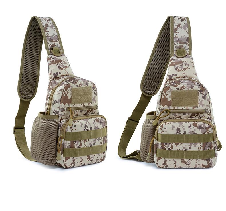 Men's Outdoor Multifunctional Crossbody Chest Bag with Water Bottle Holder - Ideal for Travel, Sports, and Mountaineering