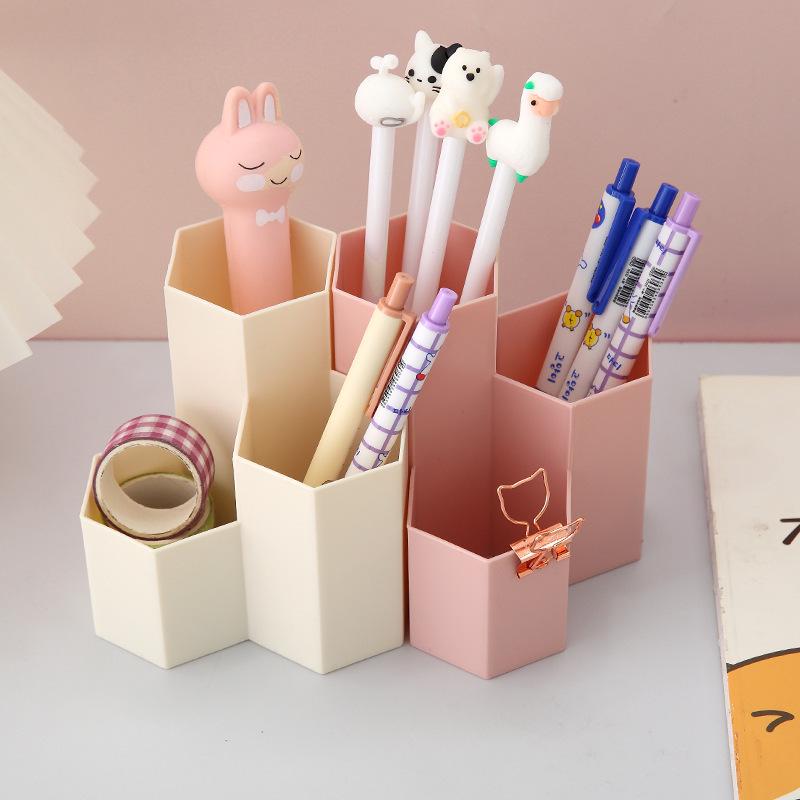 Minimalist Honeycomb Multifunctional Pen & Makeup Brush Holder