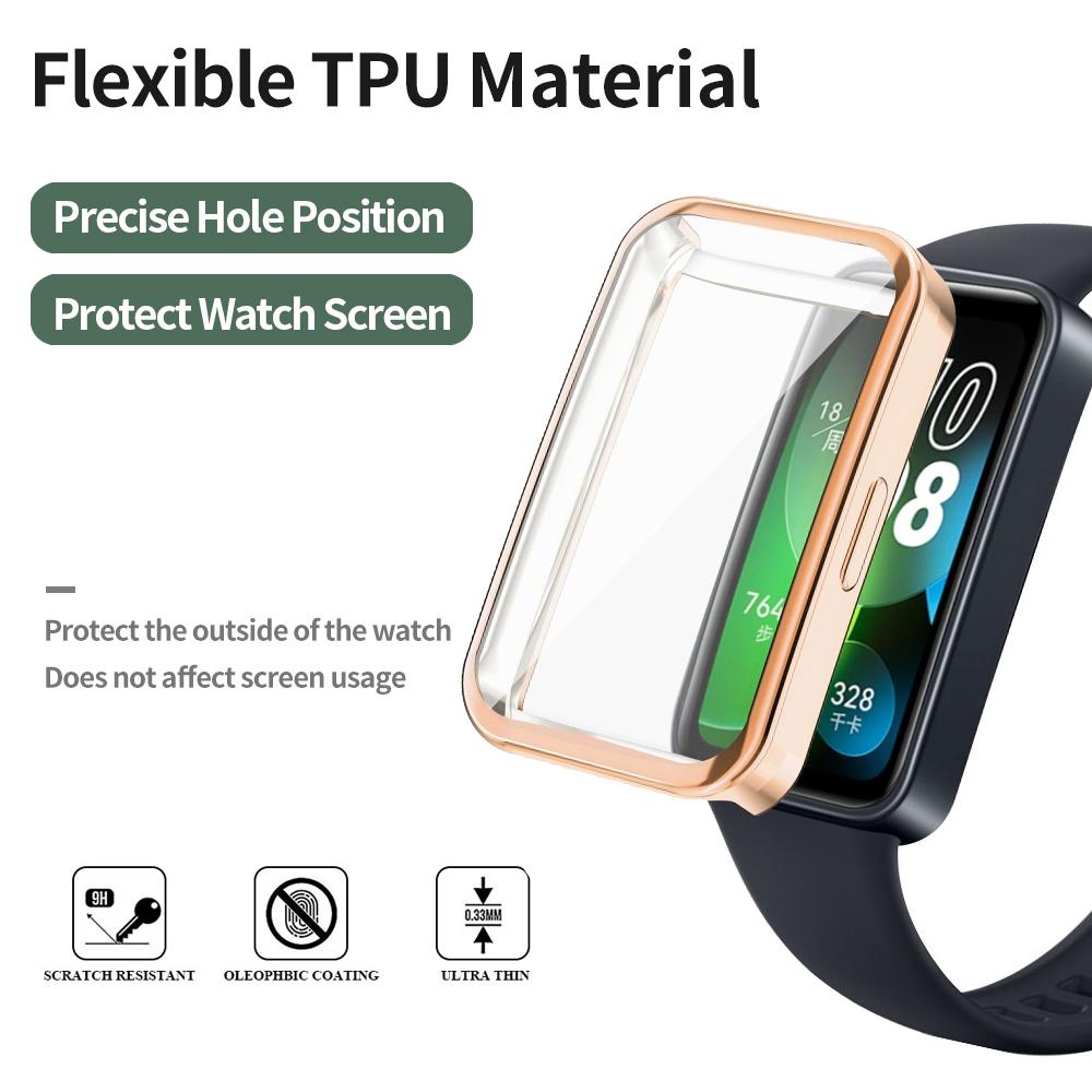 TPU Soft Protective Cover Case For Huawei Band 8 Full Cover Protective Shell Watch Cases For Huawei Band 8 Smart Watch