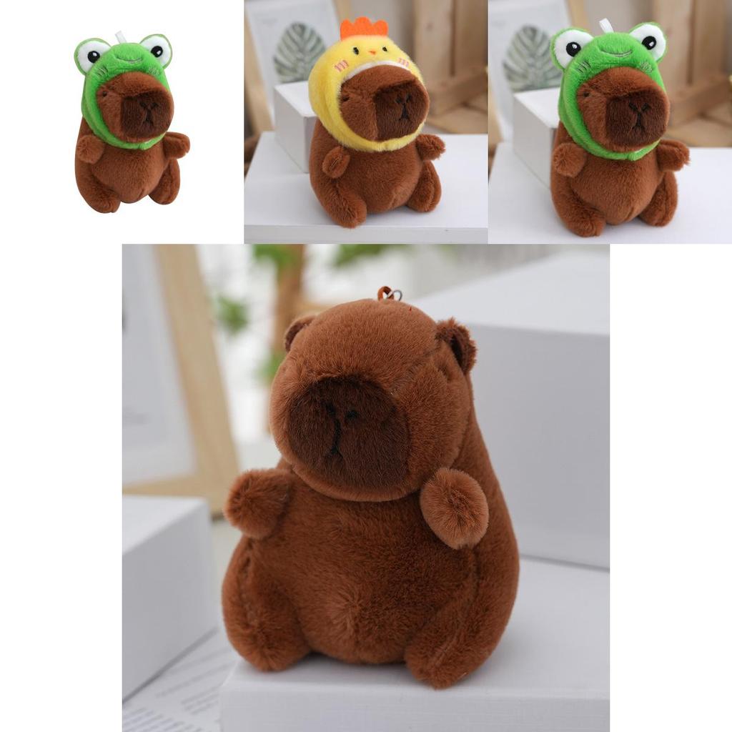 Breloc Jucărie de Pluș Capybara Moale cu Desene Animate Drăguțe Perfect pentru Accesorii și Obiecte de Colecție