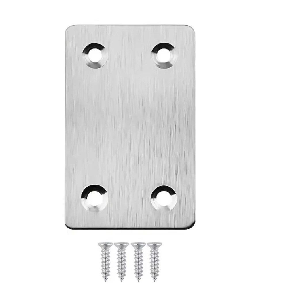 

1/4Pcs Stainless Steel Stainless Steel Angle Code 1.5mm/0.06 Silver Fixing Corner Brackets Fixing Repair Iron Plate Chair