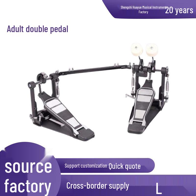 

Dual Pedal Drum Rack: Double Chain, Iron Base, Double Hammer Jazz Drum Accessory. Standard Single Chain чёрный/белый