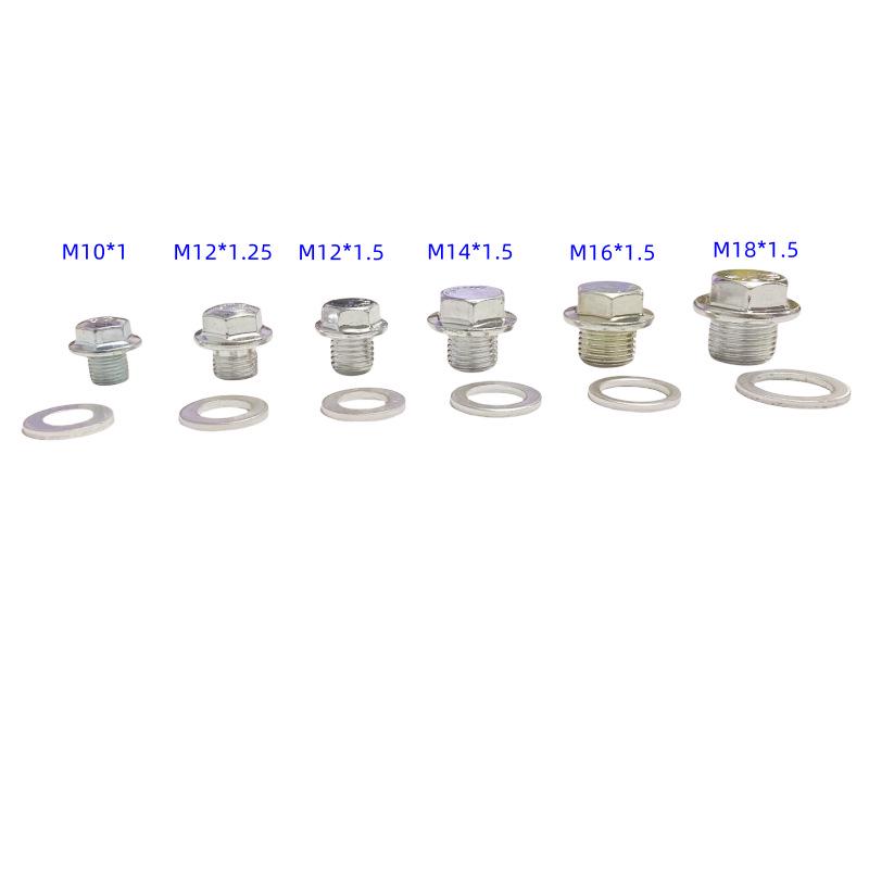 Universal Oil Pan Drain Plug Set with Gasket