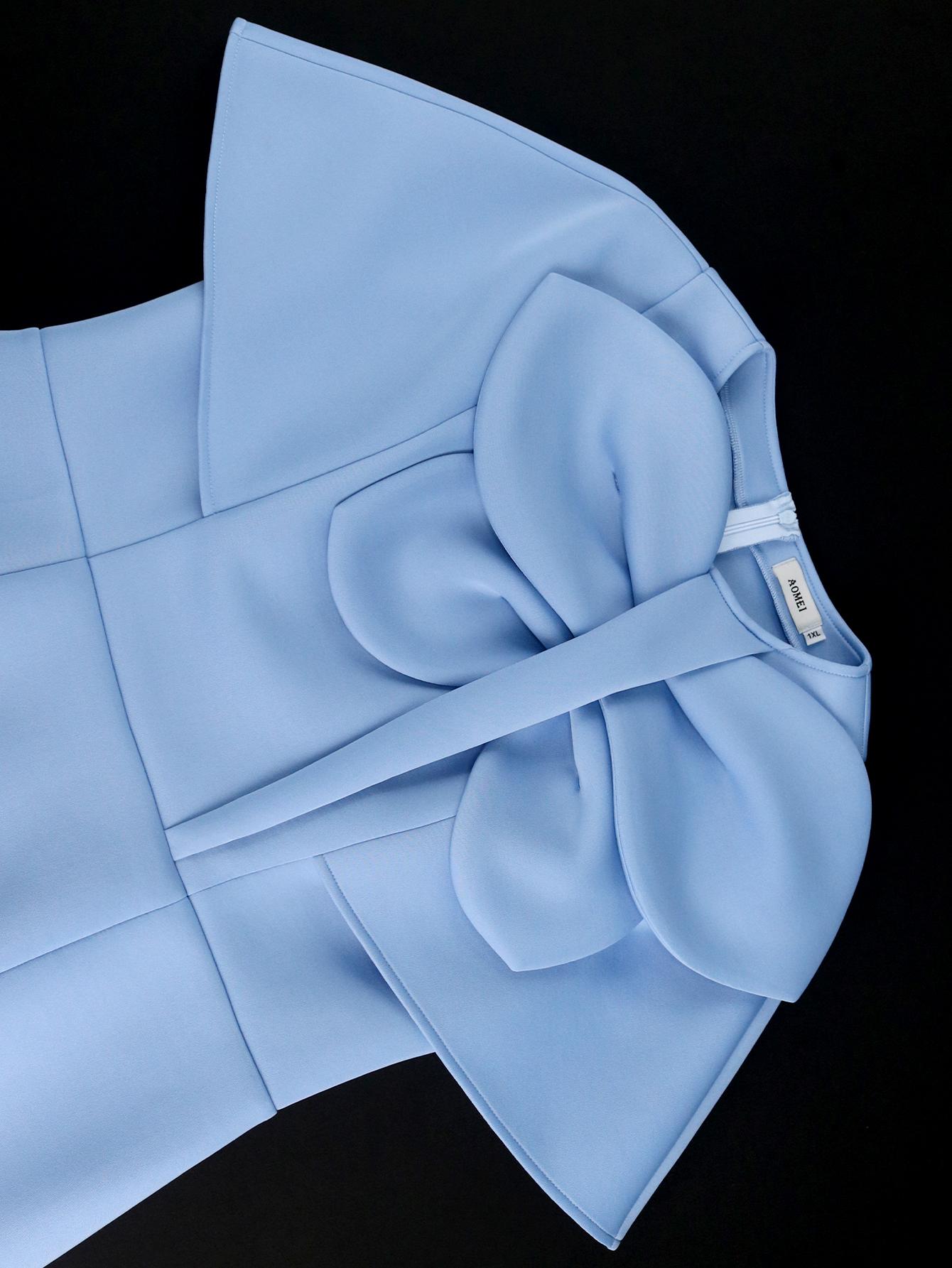 AOMEI синие облегающие вечерние платья для женщин — фото 3