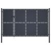 Vidaxl Garden Gate Steel 350X150 Cm Anthracite